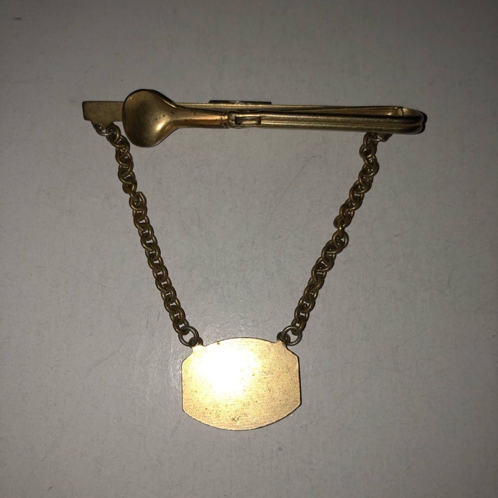 Tie Bar with Chain - Picture 3 of 4